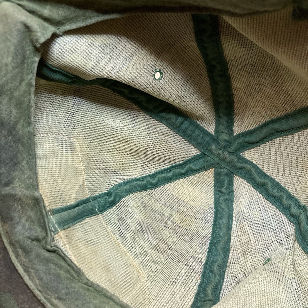 Vtg Levi Garrett Camo Patch Snapback Hat Thrashed Distressed - Picture 10 of 11